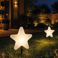 Ekolight Eko-Light STAR EKO0266 – vrtna svetilka v obliki zvezde, 30 cm, 1x E27, IP44, bela