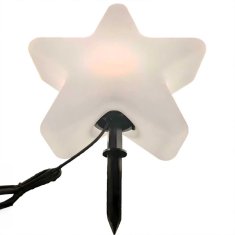 Ekolight Eko-Light STAR EKO0266 – vrtna svetilka v obliki zvezde, 30 cm, 1x E27, IP44, bela
