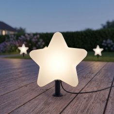 Ekolight Eko-Light STAR EKO0266 – vrtna svetilka v obliki zvezde, 30 cm, 1x E27, IP44, bela