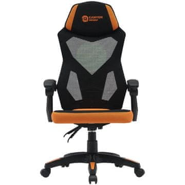 Canyon Wave gaming stol, Mesh, črno-oranžen (CNE-MCH02)