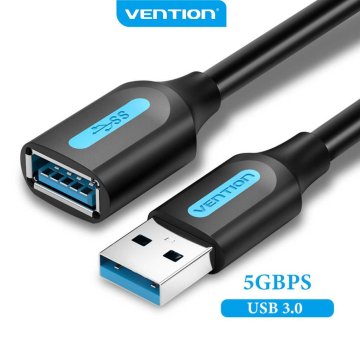 Vention USB 3.0 podaljšek A M–A Ž, 2 m, črn