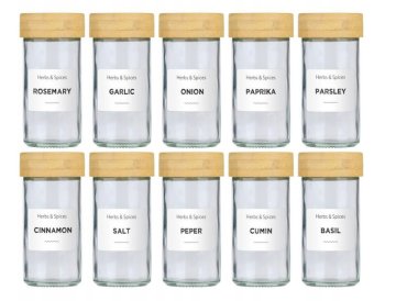 Alpina 12-delni set kozarcev za začimbe + nalepke
