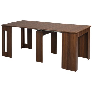 SONNENH Raztegljiva jedilna miza, 180 x 85 x 75 cm, rjava, iverna plošča, dolžina 60–180 cm, za vsakodnevne obroke v kuhinji ali jedilnici