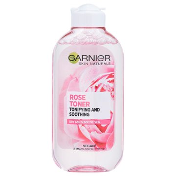 Garnier Voda za obraz za suho in občutljivo kožo Rose Toner (tonizirajoča in pomirjujoča voda) 200 ml
