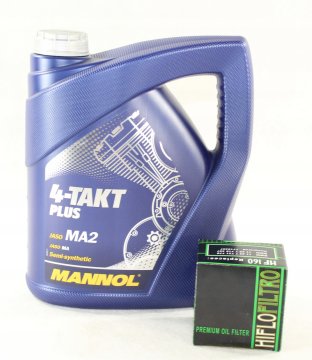 Valvoline Mannol Oil 10W40 4L 4T + oljni filter HF303 Yamaha Honda Kawasaki