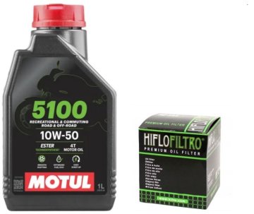Motul Olje 5100 10W50 1L + filter HIFLO HF652 Ktm SXF Excf 250 350 HUsq Fe Fc