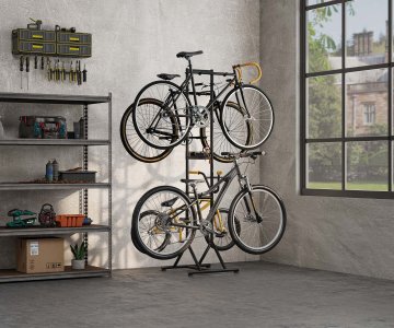 Bike BIKETEC (2024/06) NOSILEC ZA KOLESA (PROSTO STOJEČI ZA 4 KOLESA) ČRN (NOSILEC ZA KOLESA)