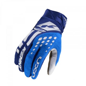 Otroške rokavice za kros/enduro Track Blue - velikost S modro/bele