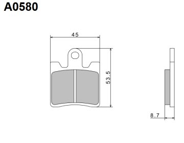 Nissin 2024/10 KH283 PREMIUM POLMETALNE ZAVORNE OBLOGE (ECE R90) (IZDELANO NA JAPONSKEM) (2P-265NS)