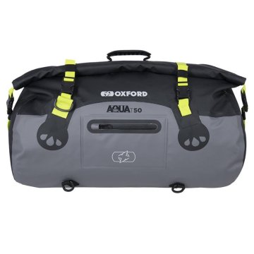 Oxford TORBA AQUA T-50 ROLLBAG VODOTESNA PROSTORNINA 50L BARVA ČRNA/SIVA/RUMENA FLUORESCENTNA