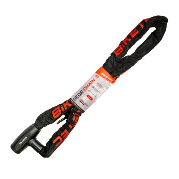 Bike VERIGA BIKETEC SEQR CP 1,2 M, 8 MM UŠESCE, VGRADNA KLJUČAVNICA S 3 KLJUČI, ČRN POKROV