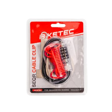 Bike BIKETEC SEQR KABLSKA KLJUČAVNICA ZA ČELADO ALI OBLAČILA, VELIKOST: KABEL 4 MM, 1,2 M, 4-DIGITALNA KOMBINACIJSKA KLJUČAVNICA (MOŽNOST PONASTAVITVE KOMBINACIJE)