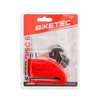 Bike BIKETEC SEQR ZAKLEPALNICA ZAVORNEGA DISKA - ZATIČ/ČEP 16 MM, VELIKOST: 98,5 MM X 53,6 MM, 3 KLJUČI