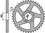 PB Zadnji zobnik 4395 44 KTM SX 50 Jeklo, vzdržljiv, močan, lahek