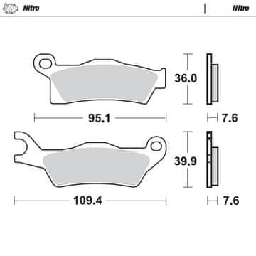 Moto Master ZAVORNE OBLOGE KH617 NITRO SINTER ZLATE BARVE CAN-AM OUTLANDER 800 / 1000 12-, RENEGADE 1000 12-, SPREDNJE DESNO / ZADNJE DESNO