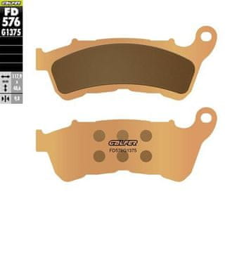 Galfer ZAVORNE OBLOGE SINTRANA KOVINA (ZLATE) SPREDNJI DEL ZA HARLEY DAVIDSON XL 883 SUPERLOW '08-'14