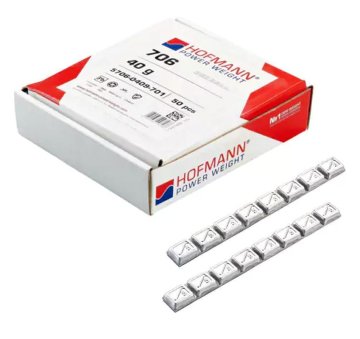 Biketec UTEŽI ZA URAVNOTEŽENJE KOLESA LEPLJENJE 5 GRAMOV 50 TRAKOV PO 8 SREBRNIH