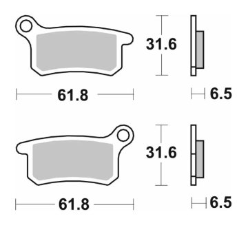 SBS ZAVORNE OBLOŽNICE NOVE KH357 OFF-ROAD SINTER BARVE ZLATE SPREDNJE/ZADNJE KTM SX 65 '09-'21, GASGAS MC 65 '21-, HUSQVARNA TC 65 '17-, SX 85 '04-'11, GASGAS MC 65 21-;