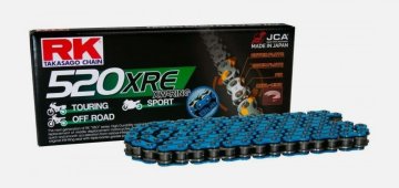RK POGONSKA VERIGA BB520XRE-120(XW-OBROČ) Z KONICAMI (CLF) VKLJUČENA, BARVA MODRA (PROSTORNINA: DO 800 CCM) (36,5 KN)