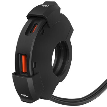 Biketec MOTOCIKEL DVOJNA USB VTIČNICA QC 3.0 + PD - 48W MOČNI OBROČ