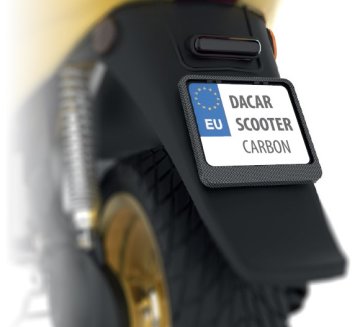 Biketec OKVIR REGISTRSKE TABLICE ZA SKUTER/SKUTER OGLJIČNE BARVE (48716)