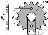 PB Sprednji zobnik 513 17 18NC Jeklo Vzdržljiv Močan Lahek Vzdržljiv