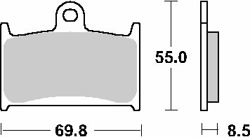 SBS ZAVORNE OBLOGE KH145 / KH236 TRACK AND SPORT SINTER ZLATE BARVE (NADOMEŠČA RS COMPOUND)