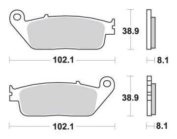 SBS ZAVORNE OBLOGE KH142 / KH226 TRACK AND SPORT SINTER ZLATE BARVE (NADOMEŠČA RS COMPOUND)