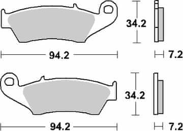 SBS ZAVORNE OBLOGE KH185 / KH389 TERENSKE KARBONOVE