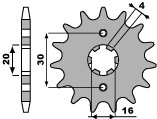 PB Sprednji zobnik 717 12 Cagiva WMX 125 250 Steel Durable