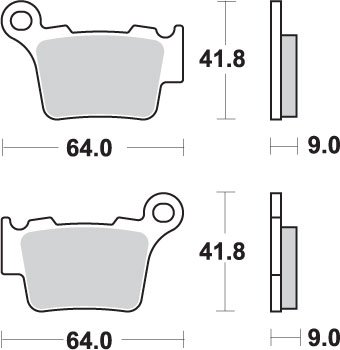SBS ZAVORNE OBLOGE KH368 OFF-ROAD SINTER ZLATE BARVE