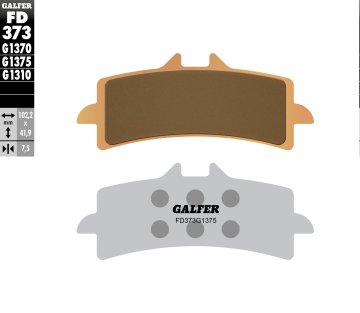 Galfer ZAVORNE OBLOGE KH447 SINTRANA KOVINA (ZLATA) ŠPORTNE, SPREDNJE (BREMBO)