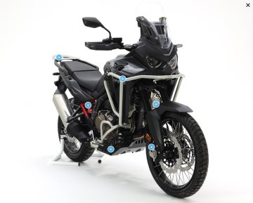 CrossPro NOVI ALUMINIJASTI ZAŠČITNI PLOŠČATI MOTORJA IN HLADILNIKA ZA HONDA CRF 1100L '24- BARVA MAT ČRNE