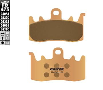 Galfer ZAVORNE OBLOGE KH630 SINTRANA KOVINA (ZLATA) SPREDNJI DEL ZA ULICE BMW / DUCATI / TRIUMPH