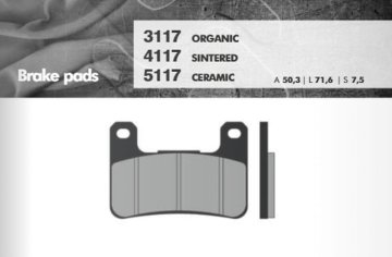 Brenta ZAVORNE OBLOŽNICE KH379 SUZUKI GSXR/VZR/M1800, KAWASAKI ZX10/Z1000, SPREDNJE (FT 3117)