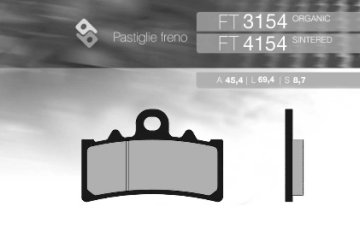 Brenta ZAVORNE OBLOŽNICE KH606 KTM DUKE 125/200/390 '11-'16 SPREDNJE (FT 3154)