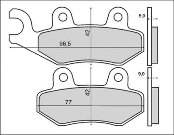 Brenta ZAVORNE OBLOGE KH228 SINTRANA KOVINA (ZLATA) (FT 4070)