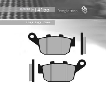 Brenta ZAVORNE OBLOGE KH496 SINTRANA KOVINA (ZLATA) HONDA CB 500R/X '13-'16, CB 650F '14-'16, CBR 650/CTX 700 ZADNJE (FT 4155)