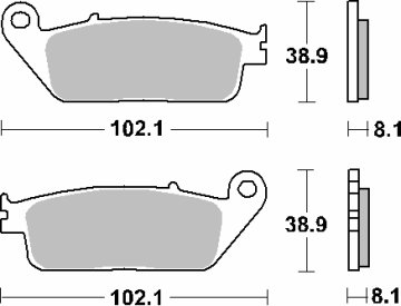 SBS ZAVORNE OBLOGE KH142 / KH226 KERAMIČNE ČRNE