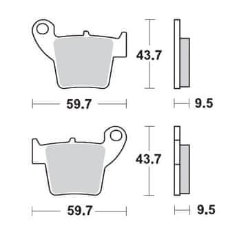 Moto Master ZAVORNE OBLOGE KH346 NITRO RACING SINTER METAL SOFT: 22 (NITRO SPORT) CR 125-250, CRF 450