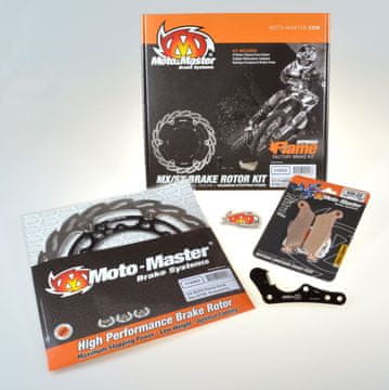 Moto Master KOMPLET ZAVOR ZA KTM '08-'24, HUSQVARNA '14-'24 (BREMBO ČELJUST) VKLJUČUJE: PLAVAJOČI DISK 270 MM (112083), ADAPTER (211045) IN OBLOGE KH181 M:22 (093022)