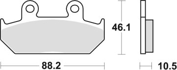 ZAVORNE OBLOŽNICE TRW ZF KH124 KH412 ORGANSKE ZA HONDA VT 600 SHADOW 89-93, XL 600V TRANSALP 91-93, NX DOMINATOR 650 88-90, XRV 650 AFRICA TWIN 88-90, GL 1500 88-00, SPREDNJE