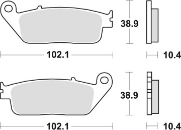 ZAVORNE OBLOŽNICE TRW ZF KH196 SINTER STREET HONDA CBR 1000F 90-92, ST 1100 90-95, YAMAHA MT-01 05-12, ZADNJA
