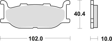 ZAVORNE OBLOŽNICE TRW ZF KH179 ORGANSKE YAMAHA XV 535 95-98, XJ 600 92-97, XVS 650 97-07, XJ 900 95-03, XV 1100 94-98, XV 1600 99-04, SPREDNJE