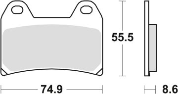 ZAVORNE OBLOŽNICE TRW ZF KH244 SINTER APRILIA PEGASO 650 05-10, BMW F 800 GT / R / S / ST 08-16, KTM 790 ADV 19-, 1090 ADV 17-, SUZUKI GSX 1200 99-01, YAMAHA XTX 660 04-16 XJR 1200 94-98, SPREDNJE