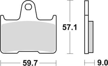 ZAVORNE OBLOŽNICE TRW ZF KH254 SINTER STREET SUZUKI GSXR 600 04-05, GSF 650 05-06, GSXR 750 04-05, GSX 1400 01-07, ZADNJA