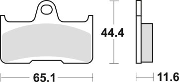 ZAVORNE OBLOŽNICE TRW ZF KH344 SINTER OFFROAD YAMAHA YFM 660 02-08, ZADNJA
