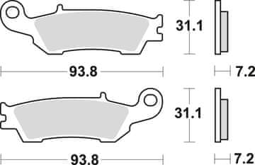 ZAVORNE OBLOŽNICE TRW ZF KH450 SINTER OFFROAD YAMAHA YZ 125 08-, WR 250 15-, YZ 250 07-, WR 450 16-, YZ 450 08-, SPREDNJE
