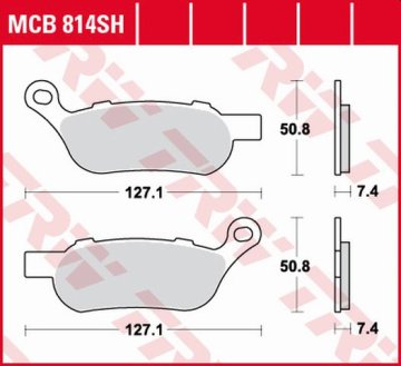 ZAVORNE OBLOŽNICE TRW ZF KH458 SINTER STREET HARLEY-DAVIDSON 1584 / 1690 / 1750 / 1800 08-, ZADNJA
