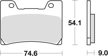 ZAVORNE OBLOŽNICE TRW ZF KH160 SINTER STREET YAMAHA FZR 600 90-95, TDM 850 96-01, FZR 1000 89-90, V-MAX 1200 96-02, SPREDNJE